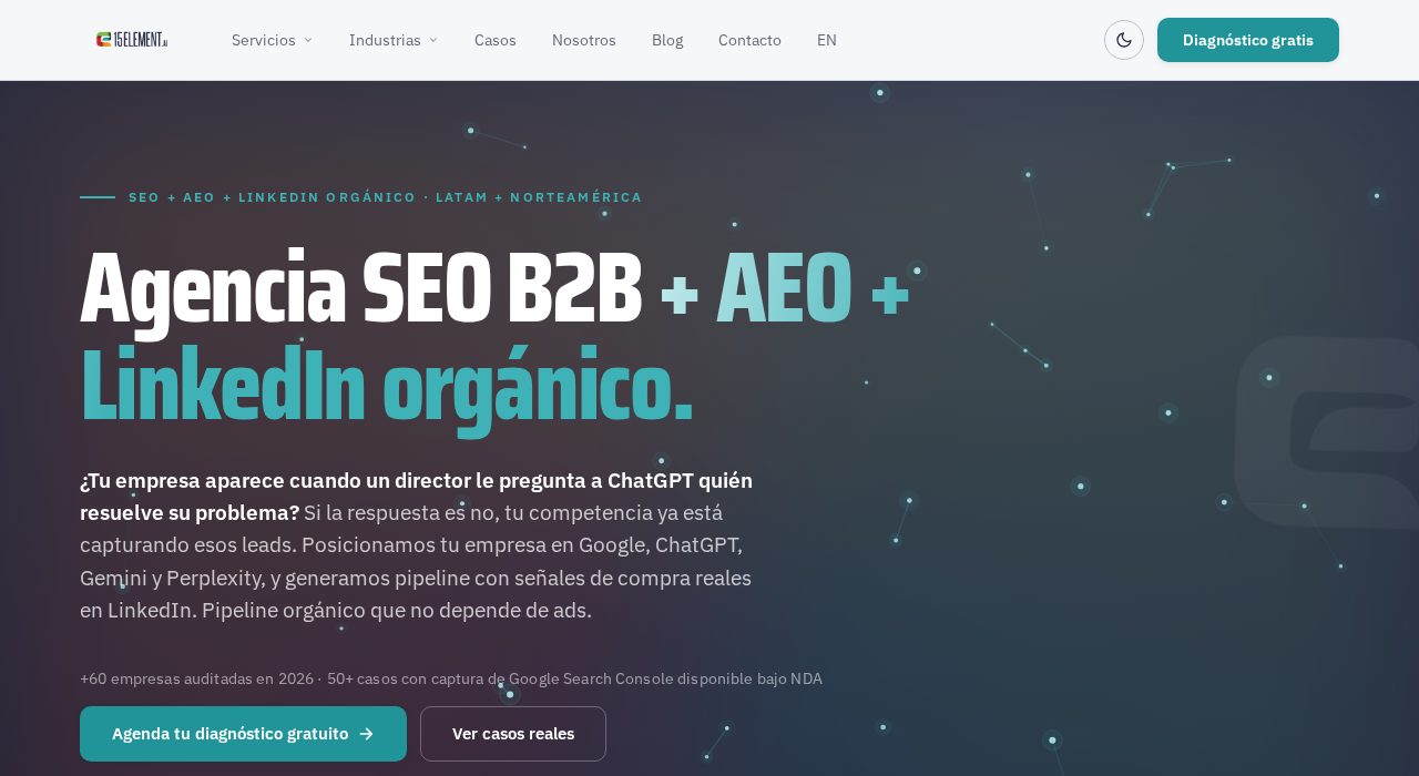 Captura de la web de 15Element.AI