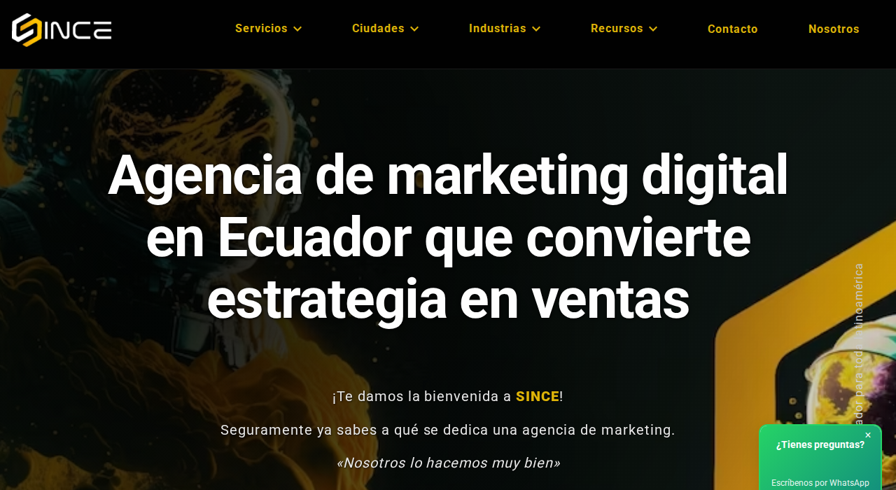 Captura de la web de Since