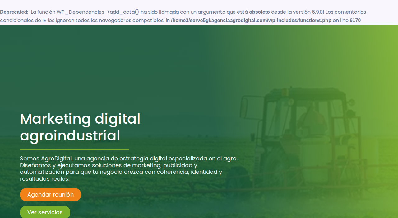 Captura de la web de AgroDigital