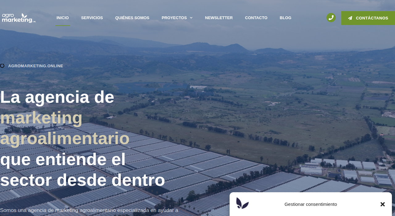 Captura de la web de Agromarketing Online