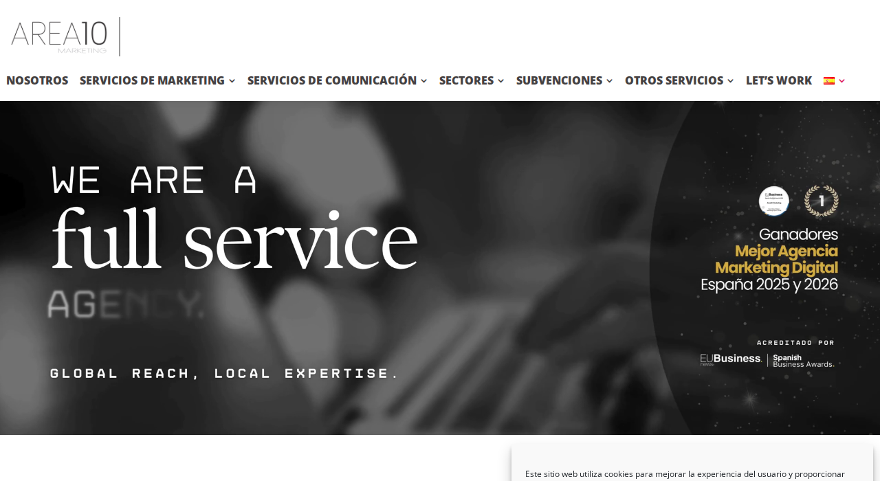Captura de la web de area10-marketing