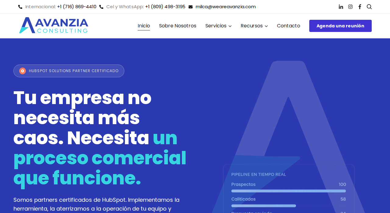 Captura de la web de avanzia-consulting