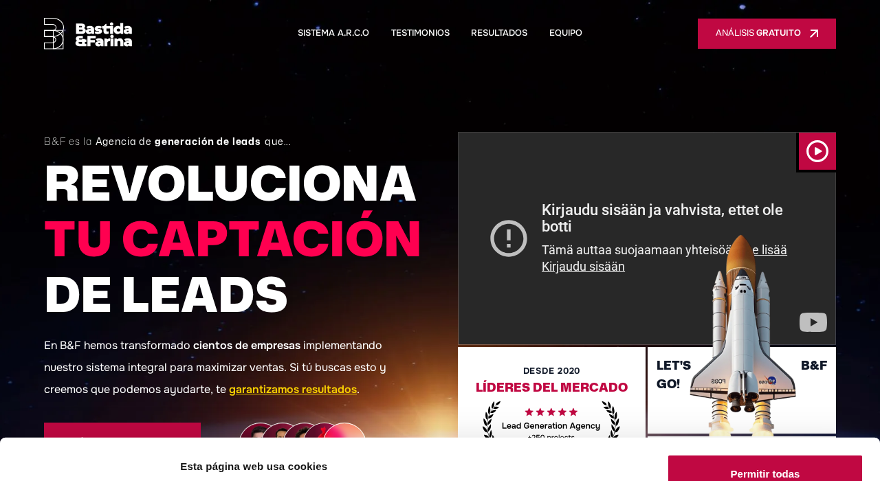 Captura de la web de Bastida & Farina