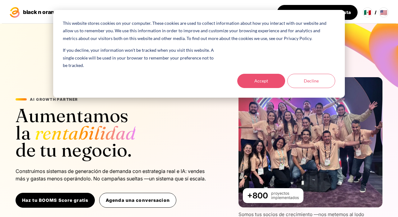 Captura de la web de Black n Orange