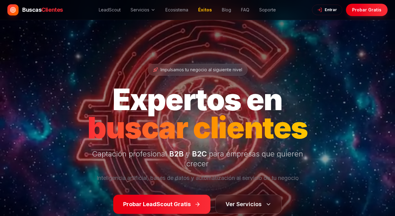 Captura de la web de BuscasClientes