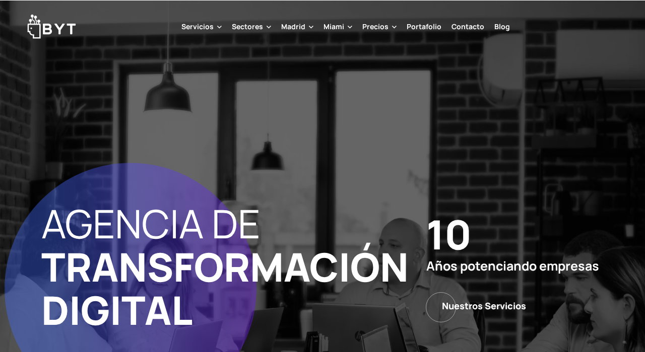 Captura de la web de bytfor