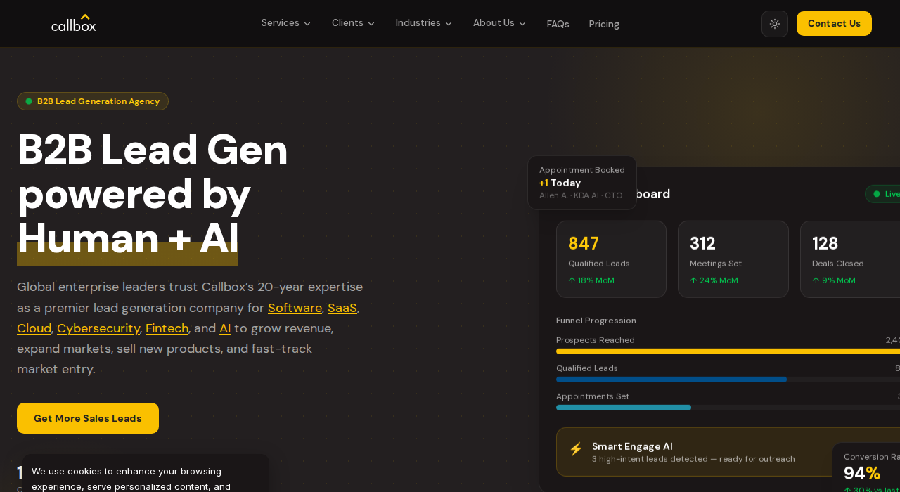 Captura de la web de Callbox