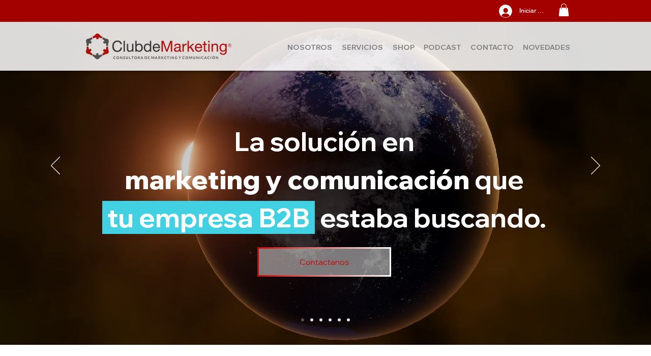 Captura de la web de Club de Marketing
