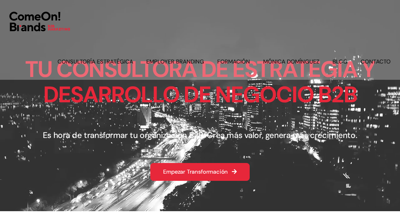 Captura de la web de come-on-brands
