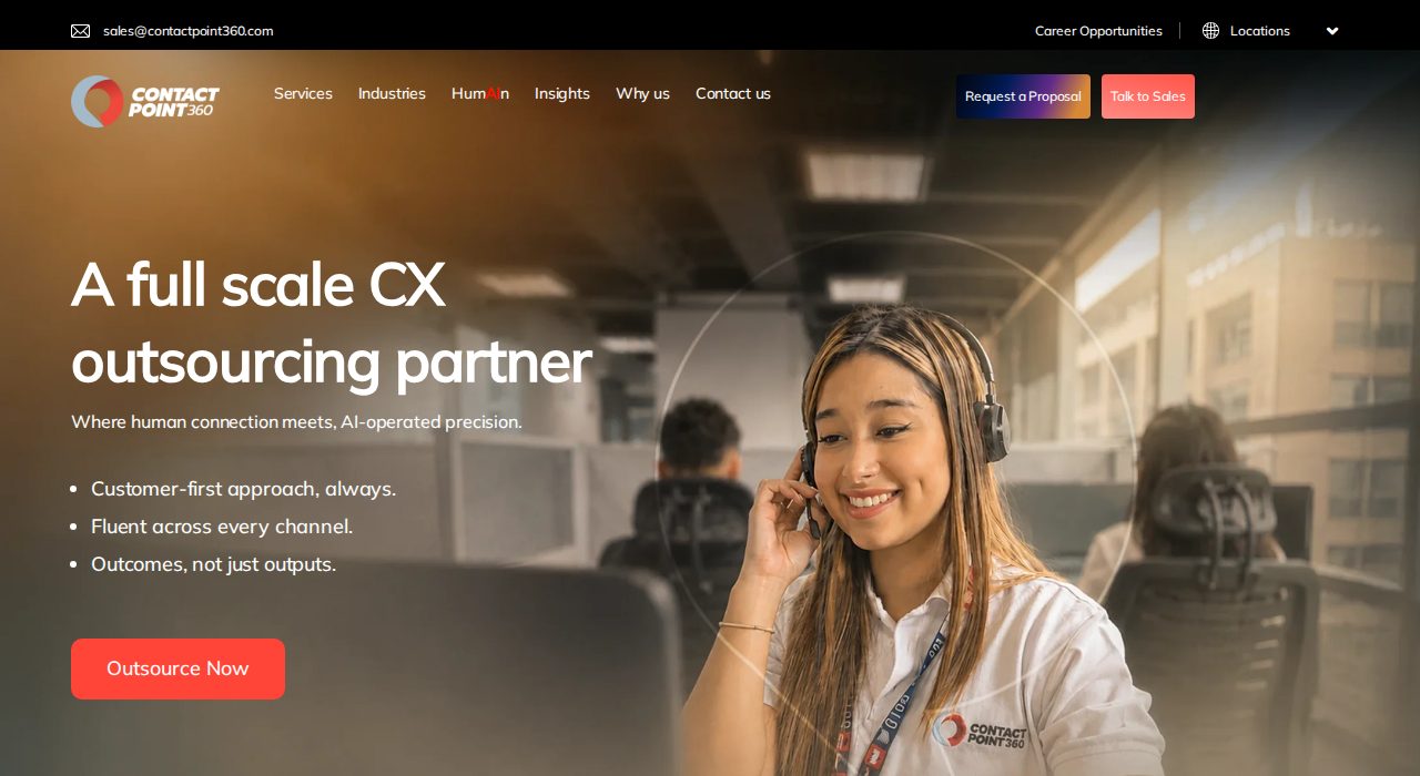 Captura de la web de ContactPoint 360
