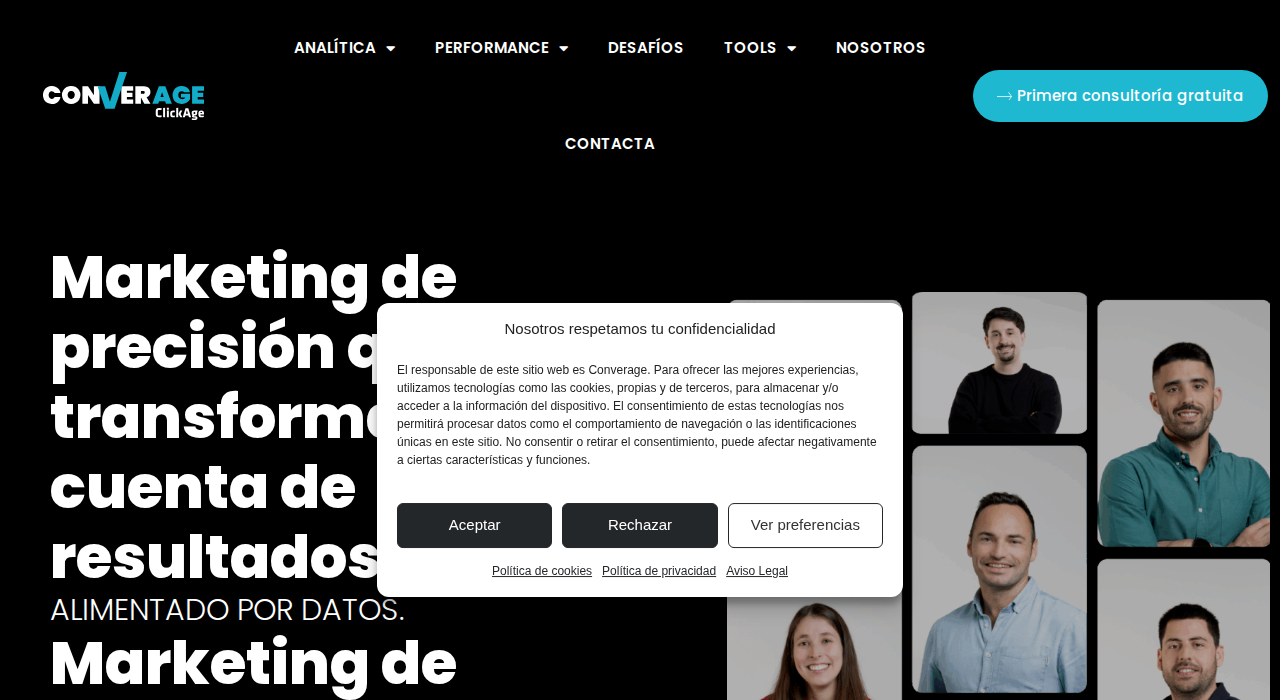 Captura de la web de converage