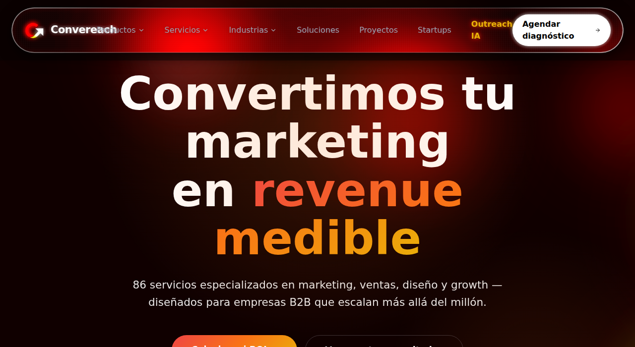Captura de la web de Convereach