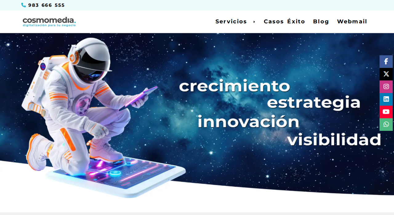 Captura de la web de Cosmomedia