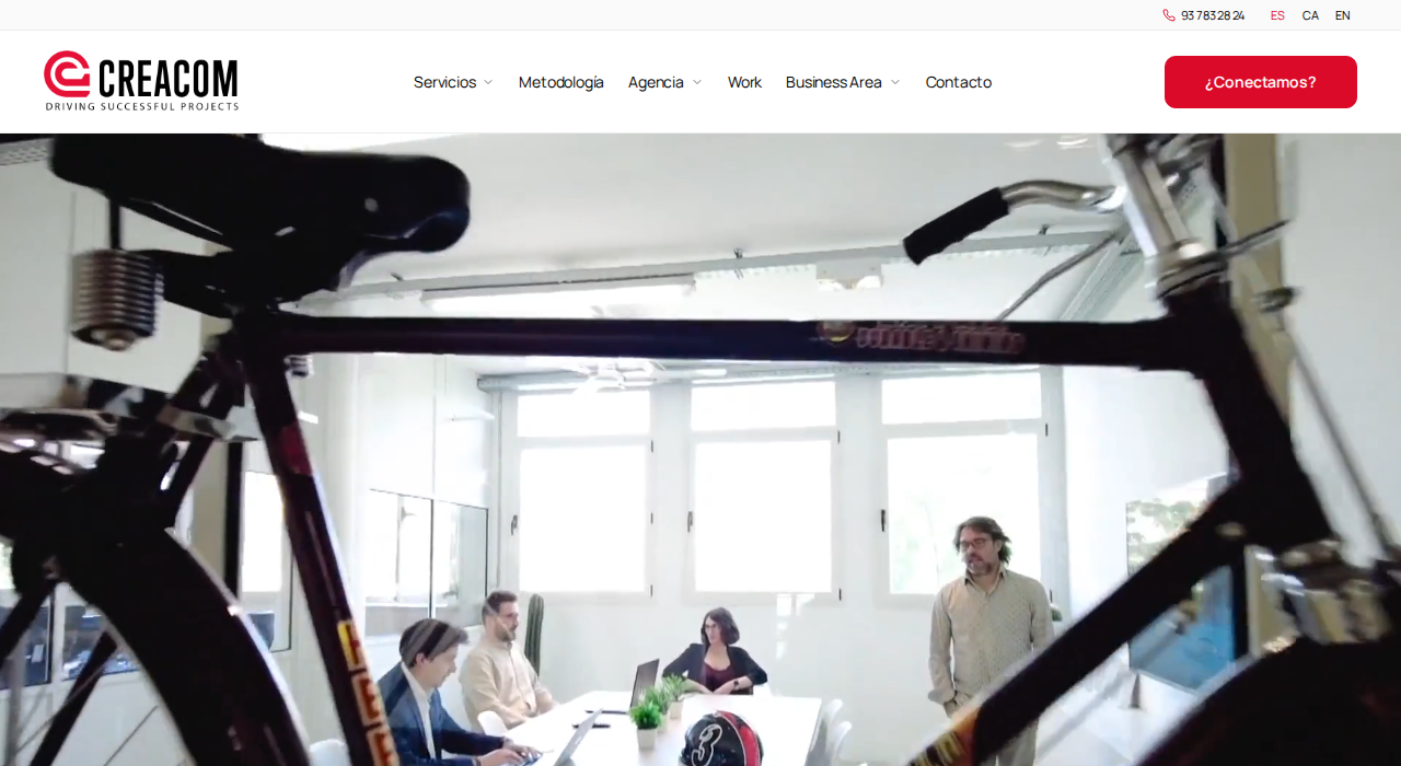 Captura de la web de creacom
