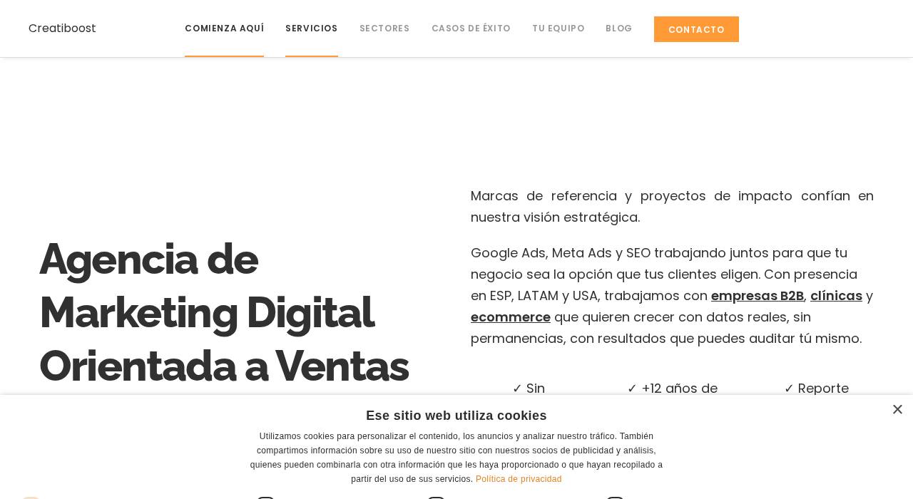Captura de la web de creatiboost