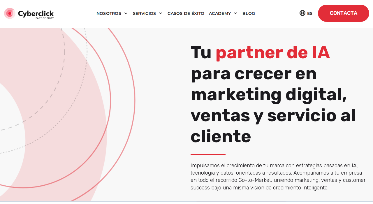 Captura de la web de Cyberclick