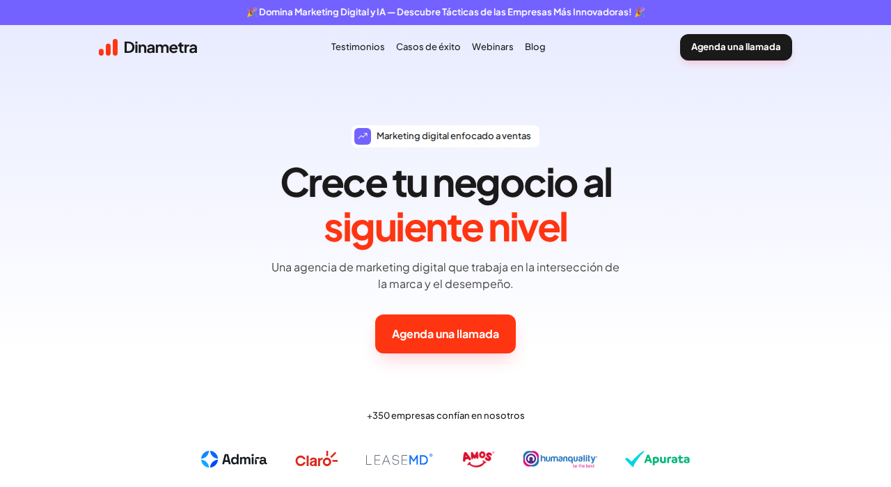 Captura de la web de Dinametra