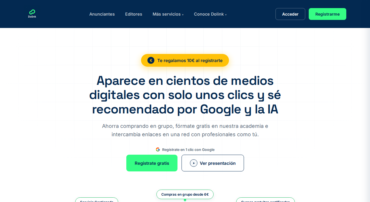 Captura de la web de dolink