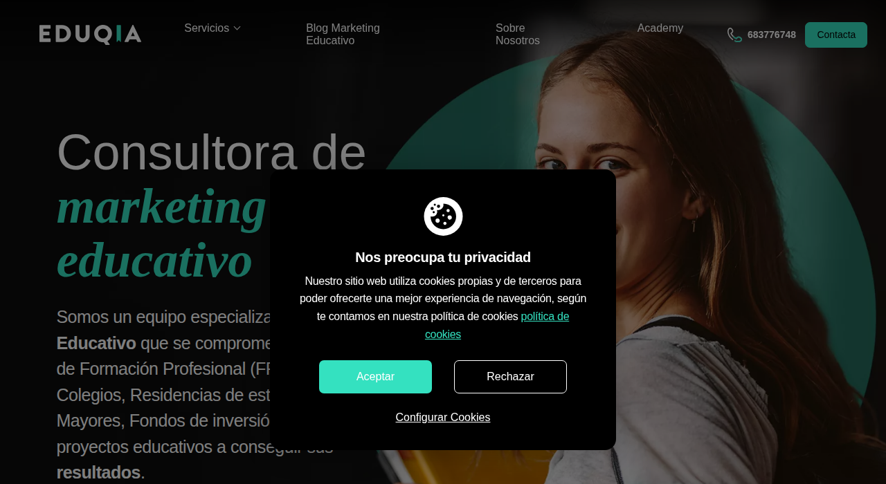 Captura de la web de Eduqia