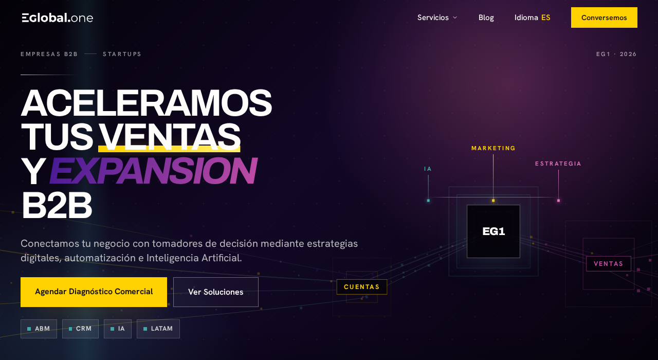 Captura de la web de Eglobal.One