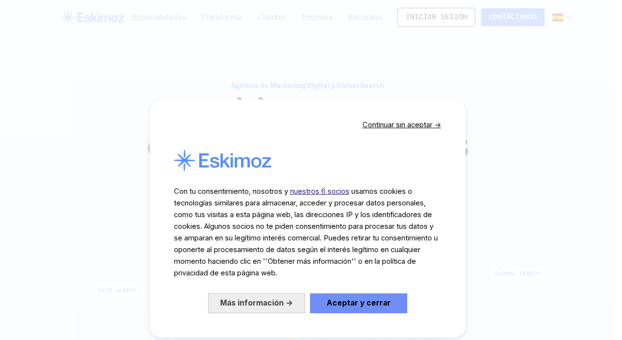 Captura de la web de Eskimoz