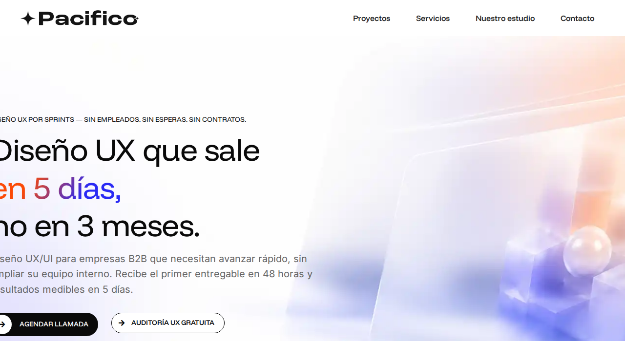 Captura de la web de Estudio Pacífico