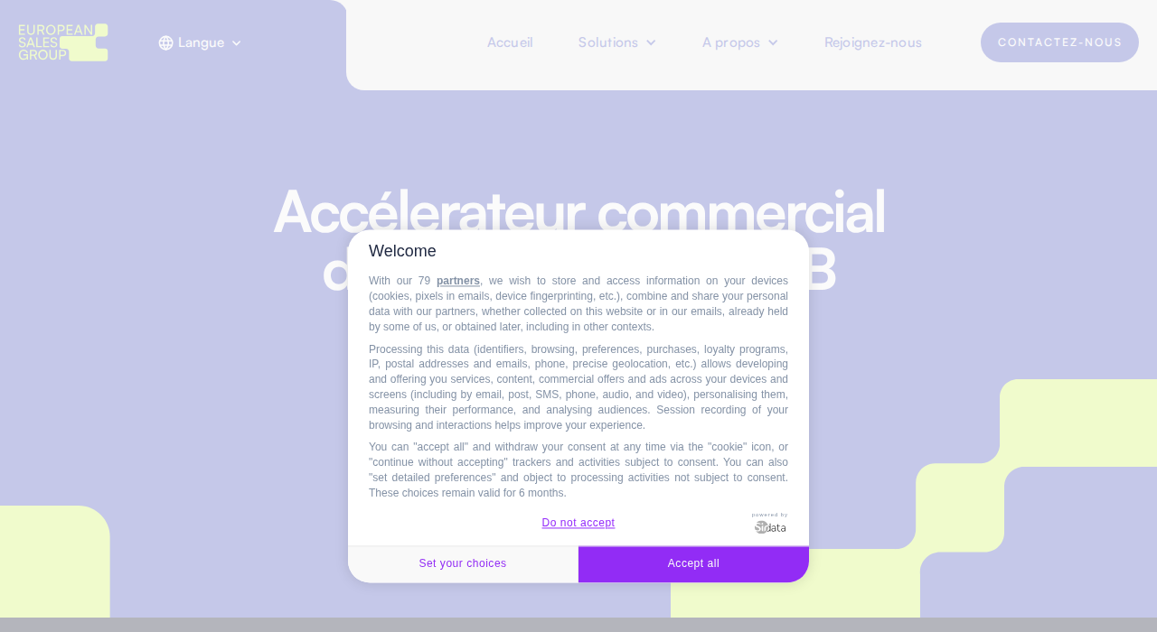 Captura de la web de European Sales Group