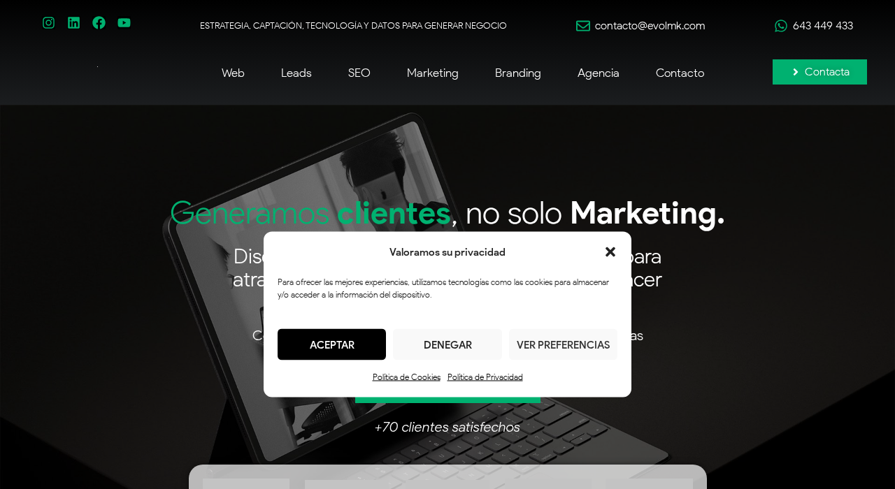 Captura de la web de evol-marketing