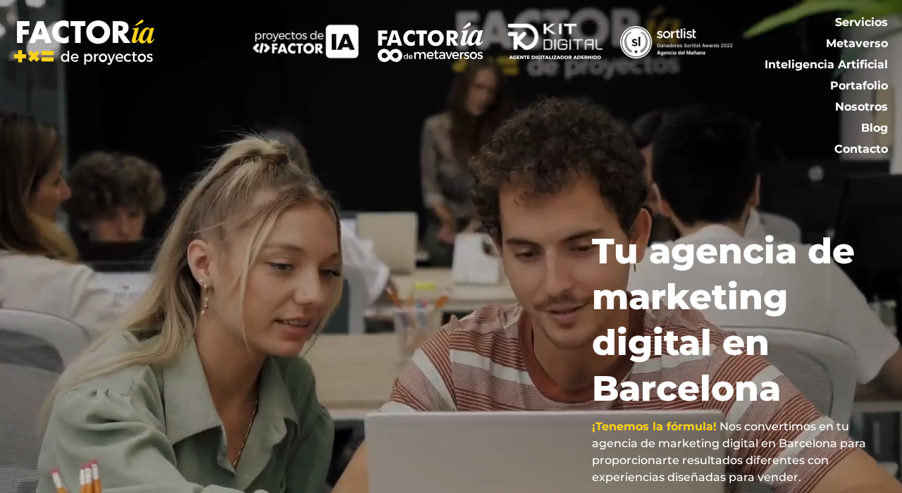 Captura de la web de Factoría de Proyectos