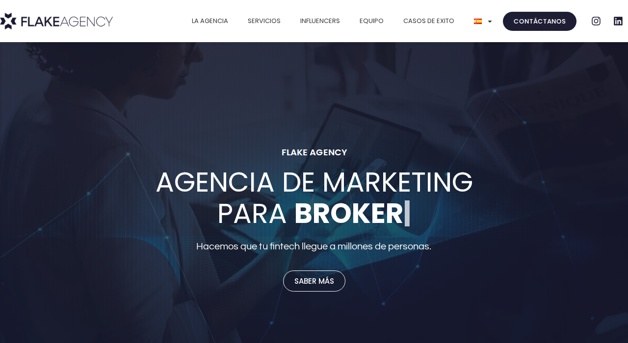 Captura de la web de flake-agency