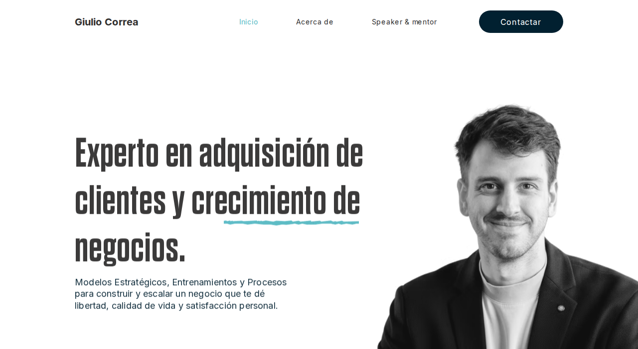 Captura de la web de giulio-correa
