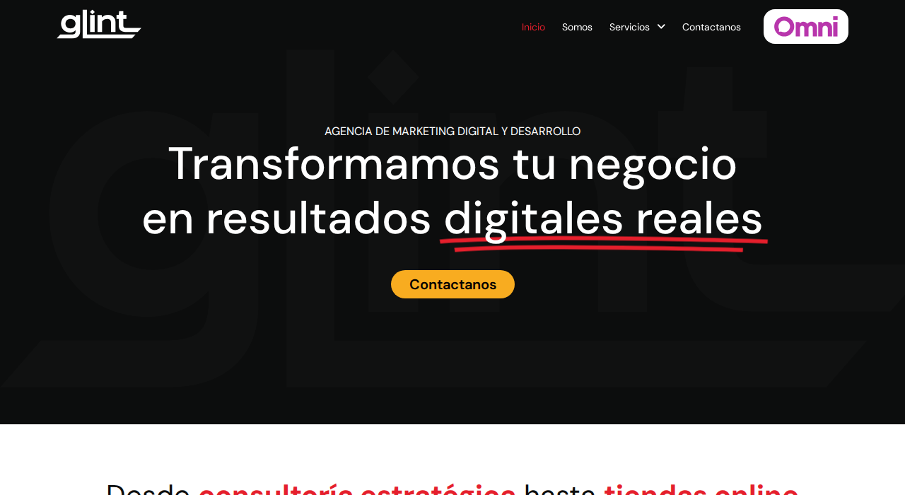 Captura de la web de Glint