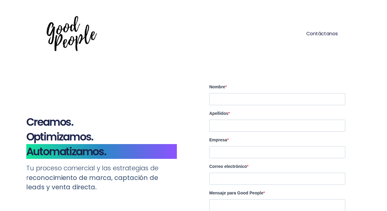 Captura de la web de Good People