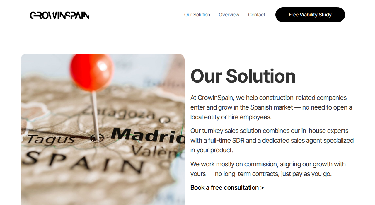 Captura de la web de GrowInSpain