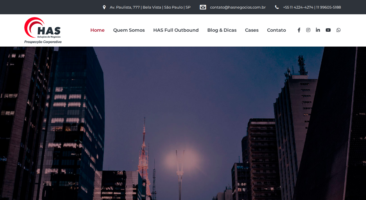 Captura de la web de HAS Prospecção