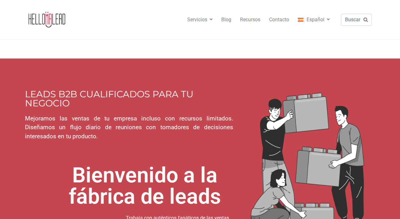 Captura de la web de HelloMrLead