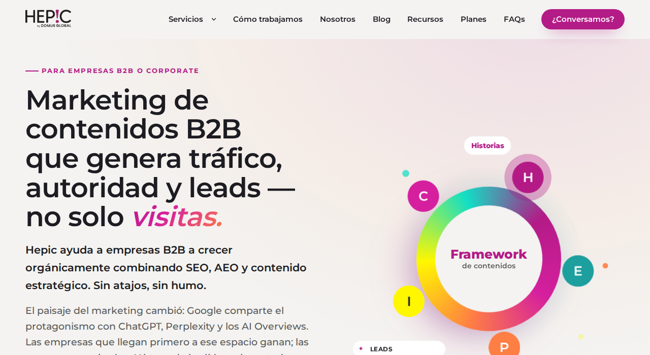 Captura de la web de HEPIC