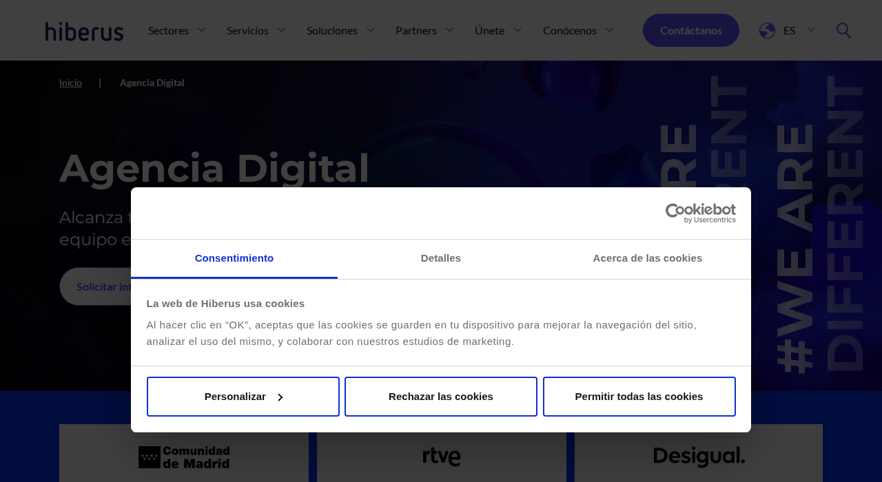 Captura de la web de Hiberus Agencia Digital