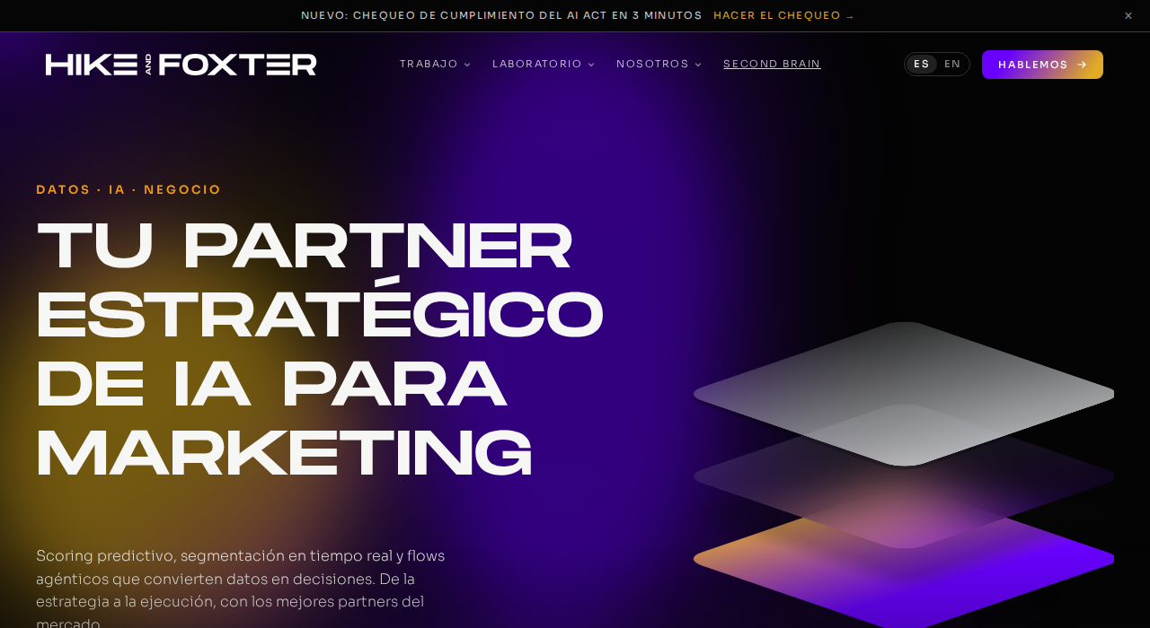 Captura de la web de Hike & Foxter