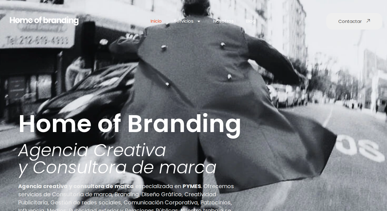 Captura de la web de Home of Branding