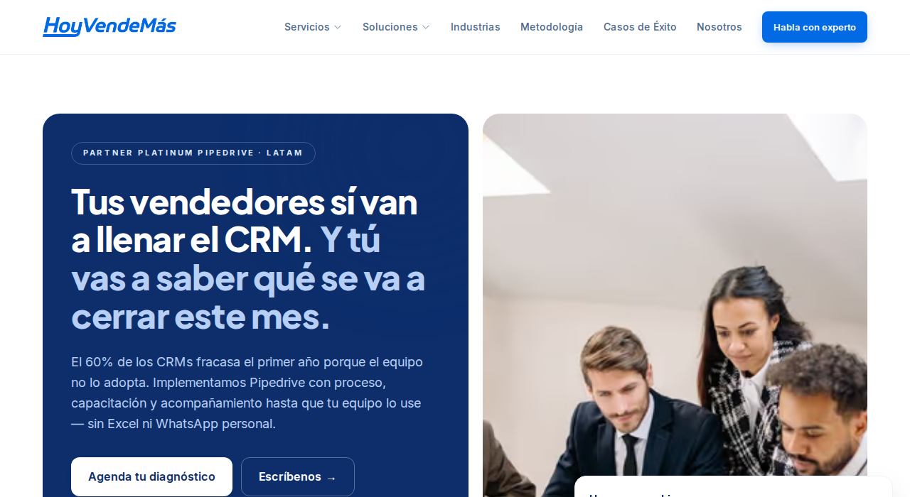 Captura de la web de Hoy Vende Más