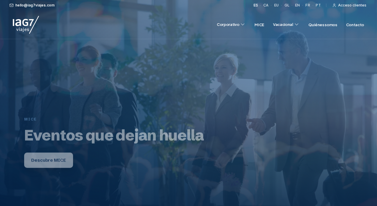 Captura de la web de IAG7 Viajes
