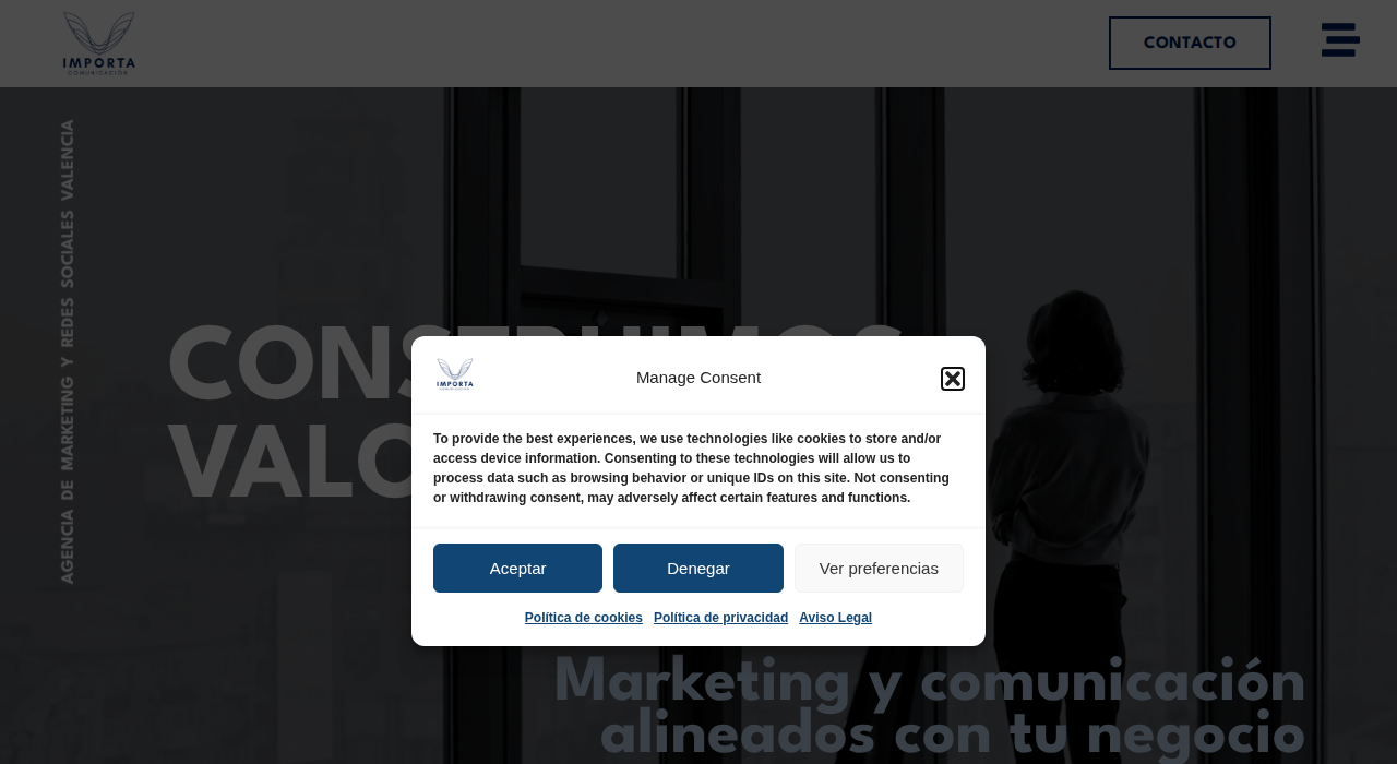 Captura de la web de Importa Comunicación