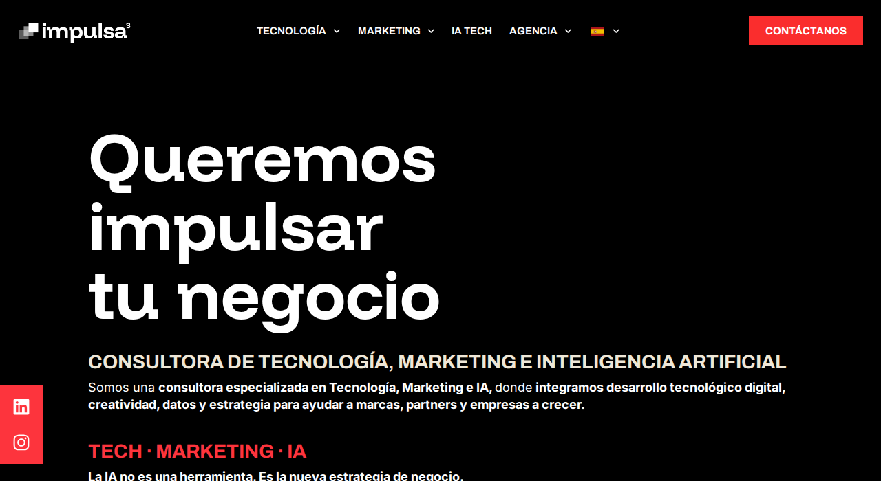 Captura de la web de Impulsa3