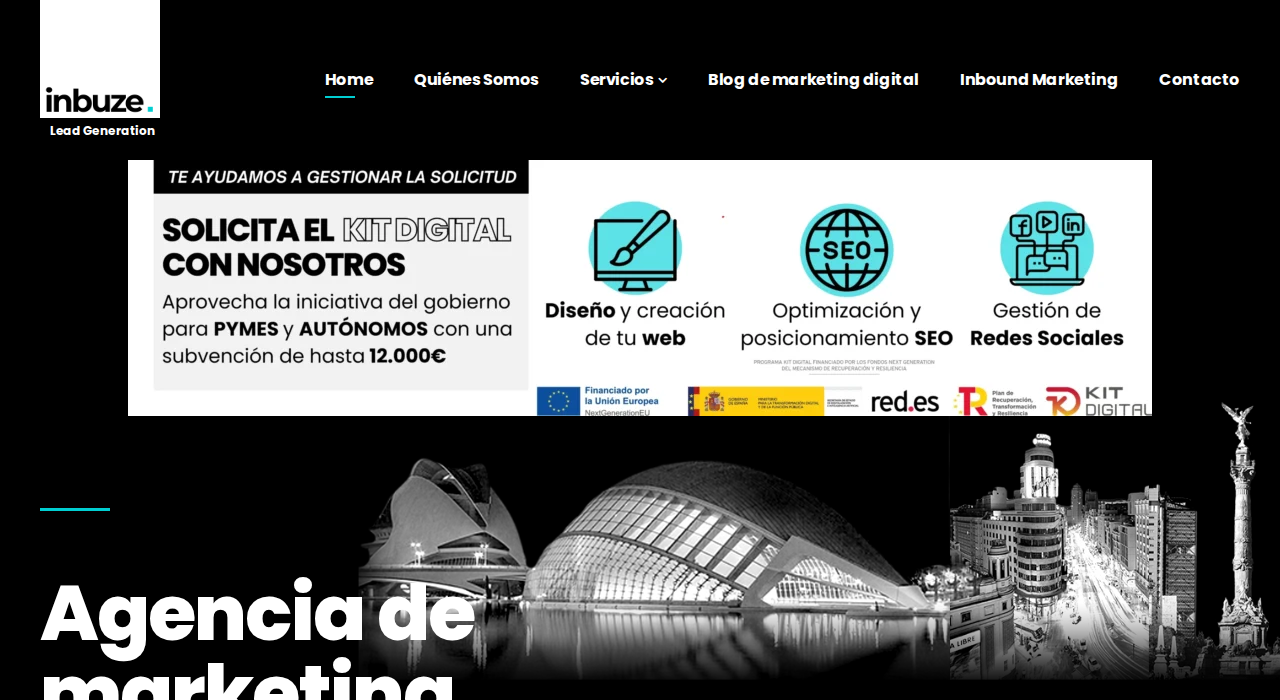 Captura de la web de Inbuze