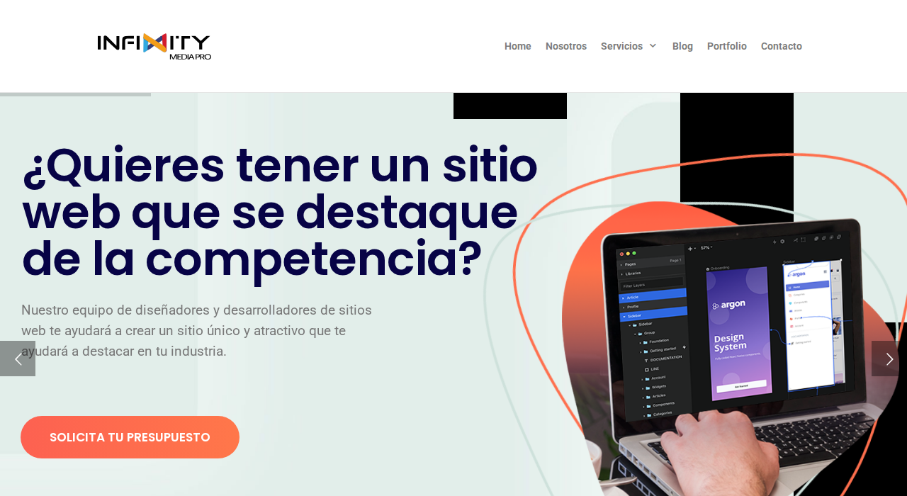 Captura de la web de Infinity Media Pro