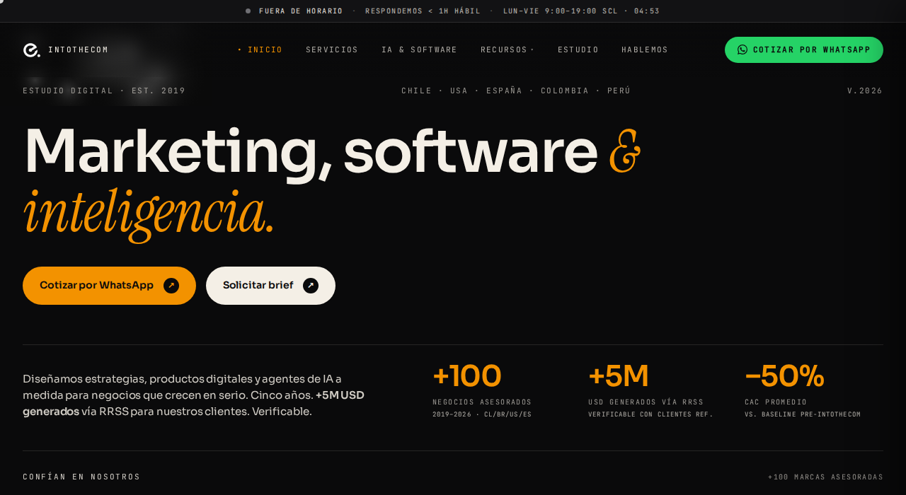 Captura de la web de Intothecom