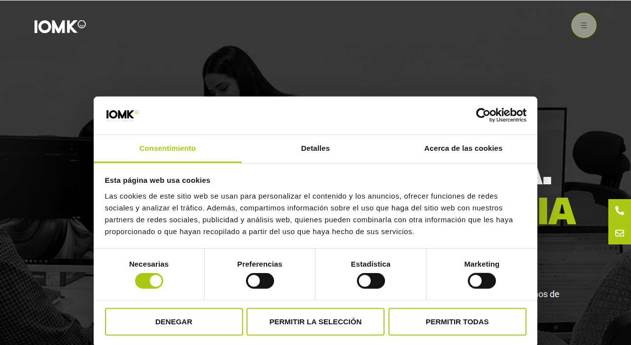 Captura de la web de IOMarketing