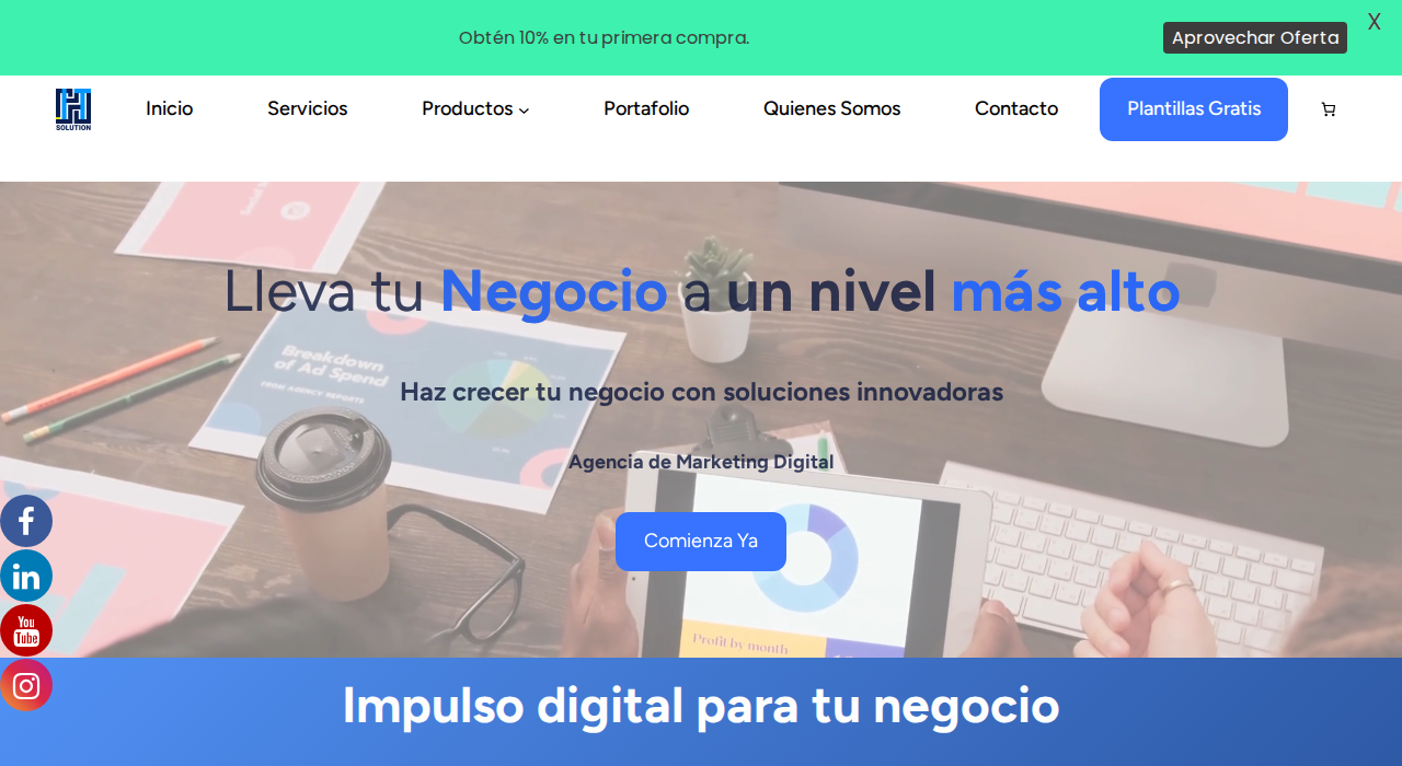 Captura de la web de ITH Solution