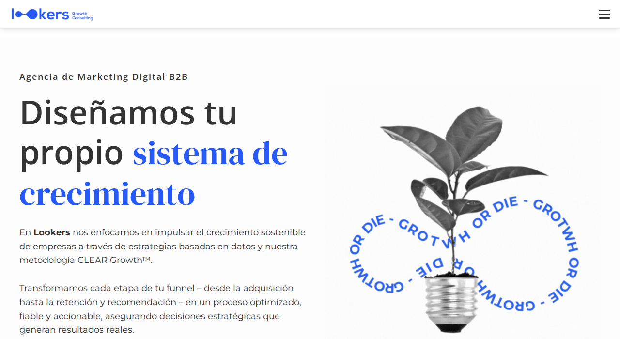 Captura de la web de Lookers
